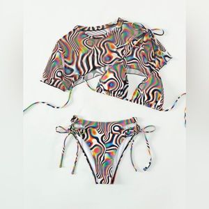 Multi colored swimsuit